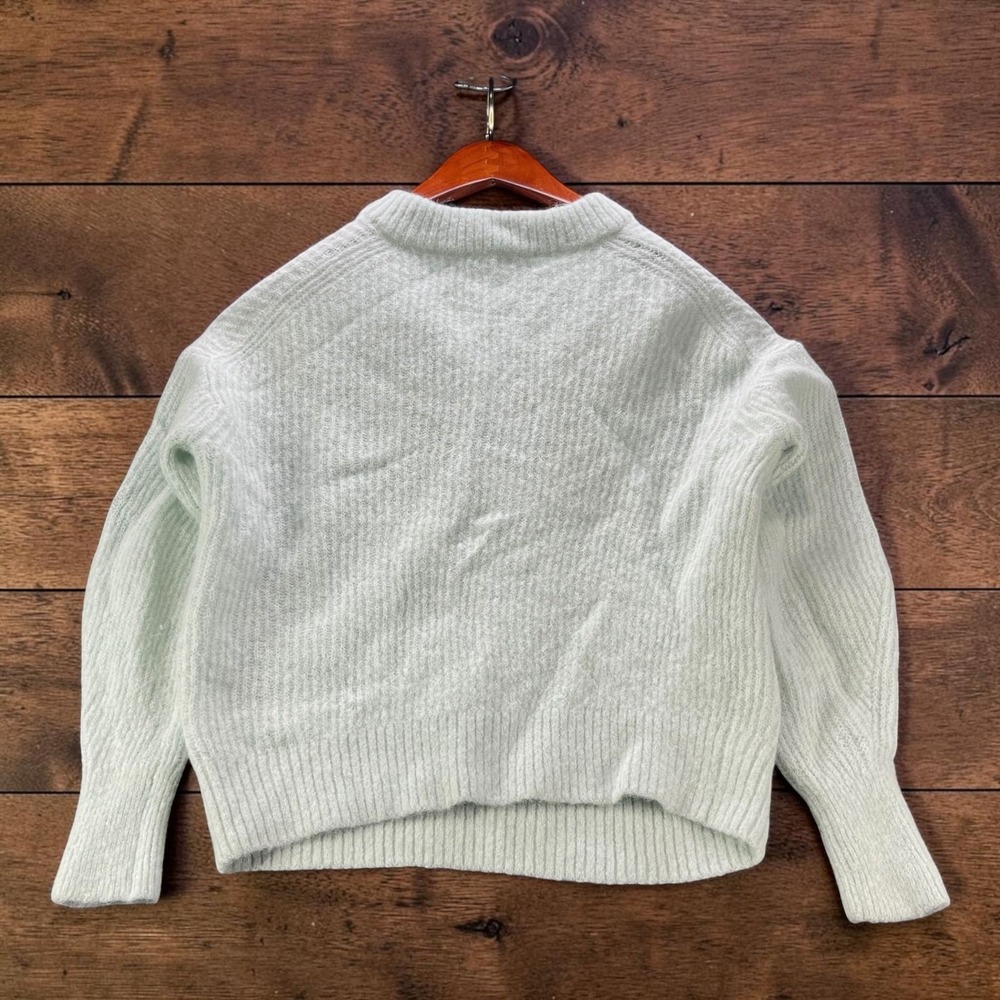 Everlane Alpaca Crew Neck Sweater Light Jade Green Mint Size M Alpaca Wool - Picture 2 of 14